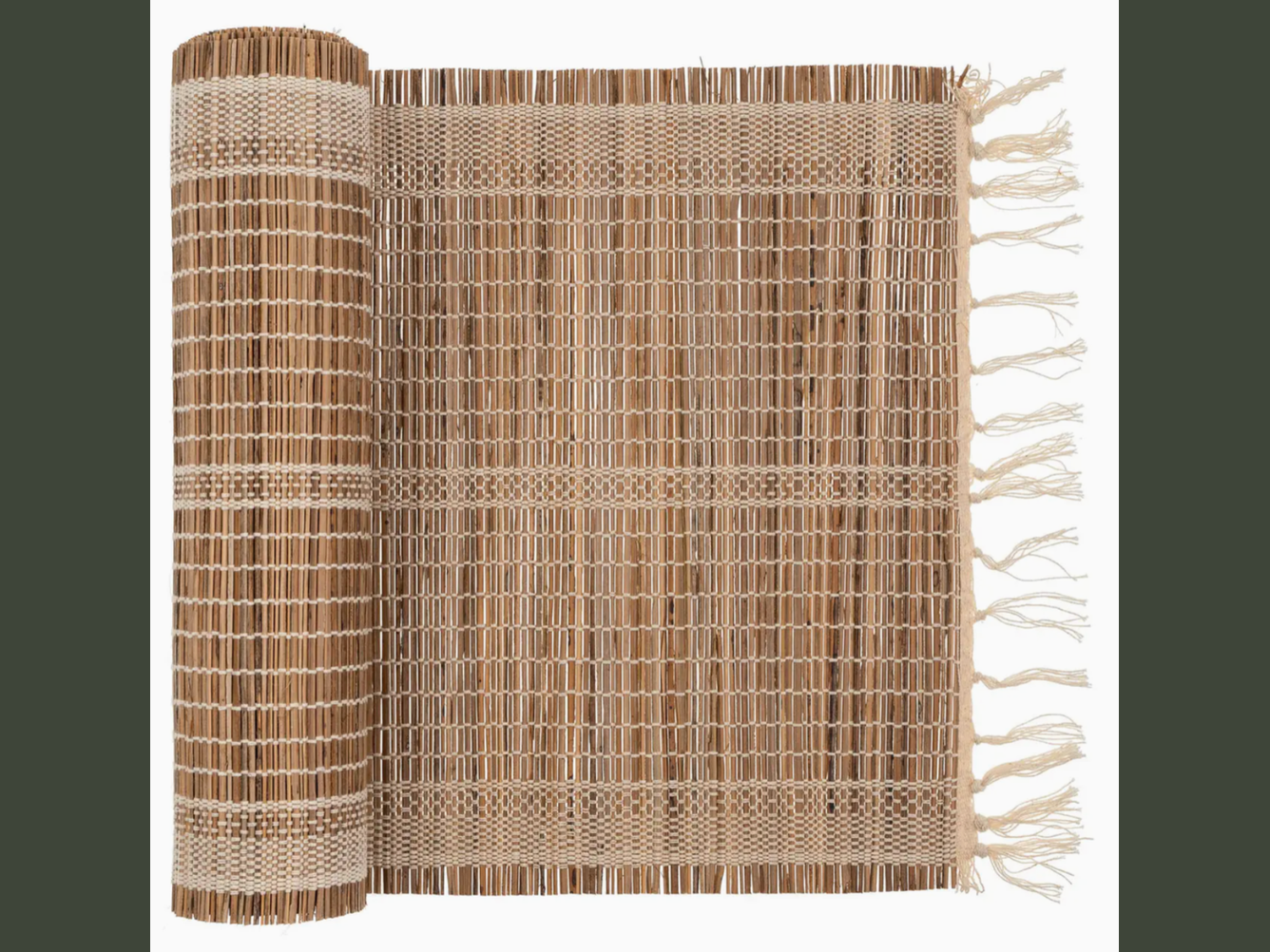 woven coconut table linens