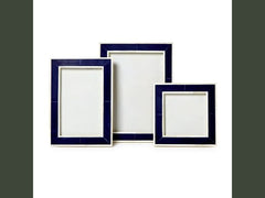 navy & ivory bone photo frame