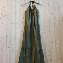 Load image into Gallery viewer, long linen halter dress