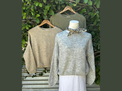 crew neck pullover sweater (one size)