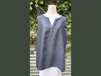 sleeveless pinched blouse (one size)