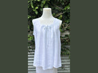 sleeveless cinched square neck blouse (one size)