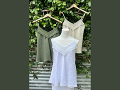 crochet linen camisole (one size)