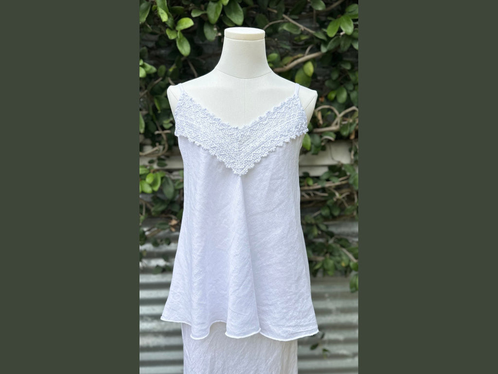 crochet linen camisole (one size)
