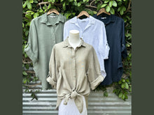 Load image into Gallery viewer, long linen blouse (one size)