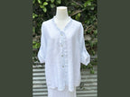 button down ruffle blouse (one size)