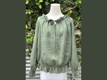 Load image into Gallery viewer, peasant blouse linen (one size)