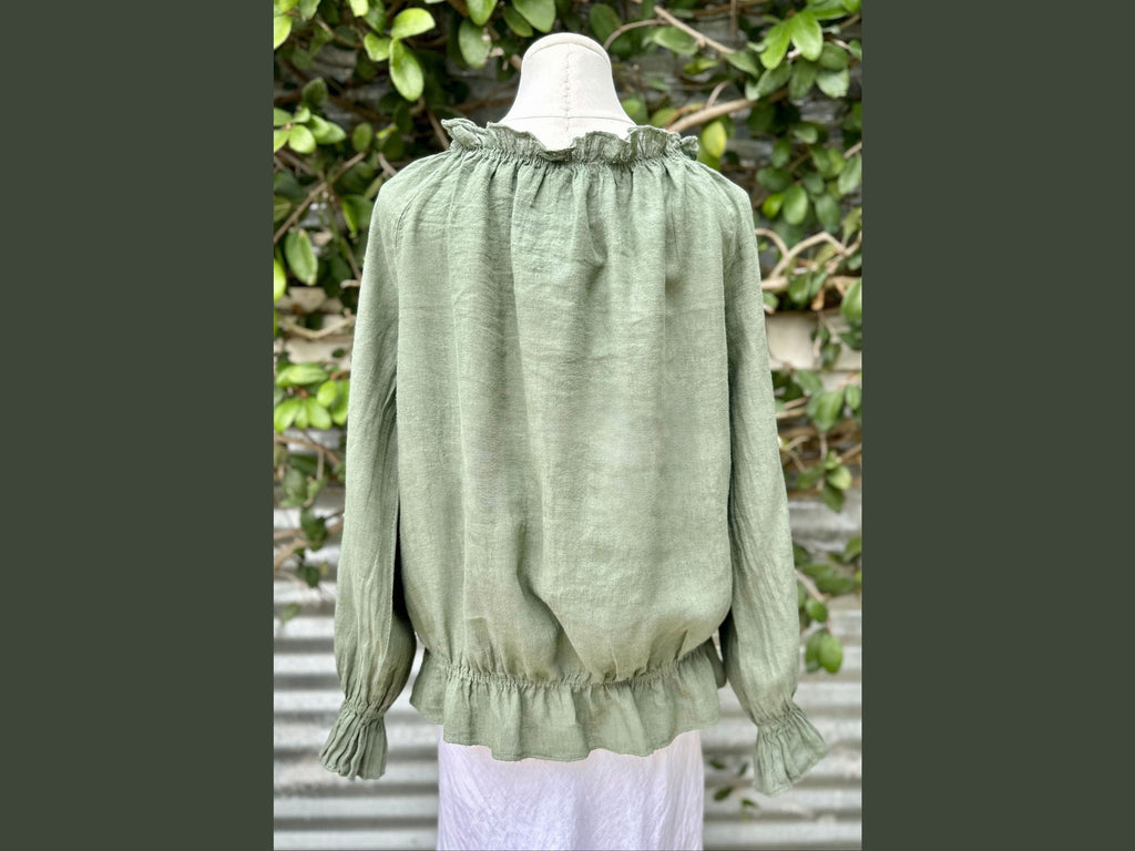 peasant blouse linen (one size)