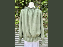 Load image into Gallery viewer, peasant blouse linen (one size)