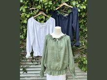 Load image into Gallery viewer, peasant blouse linen (one size)