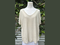 linen/cotton v-neck t-shirt