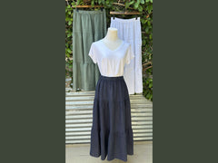tiered linen skirt (one size)