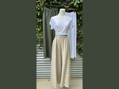 linen wide leg pant (one size)