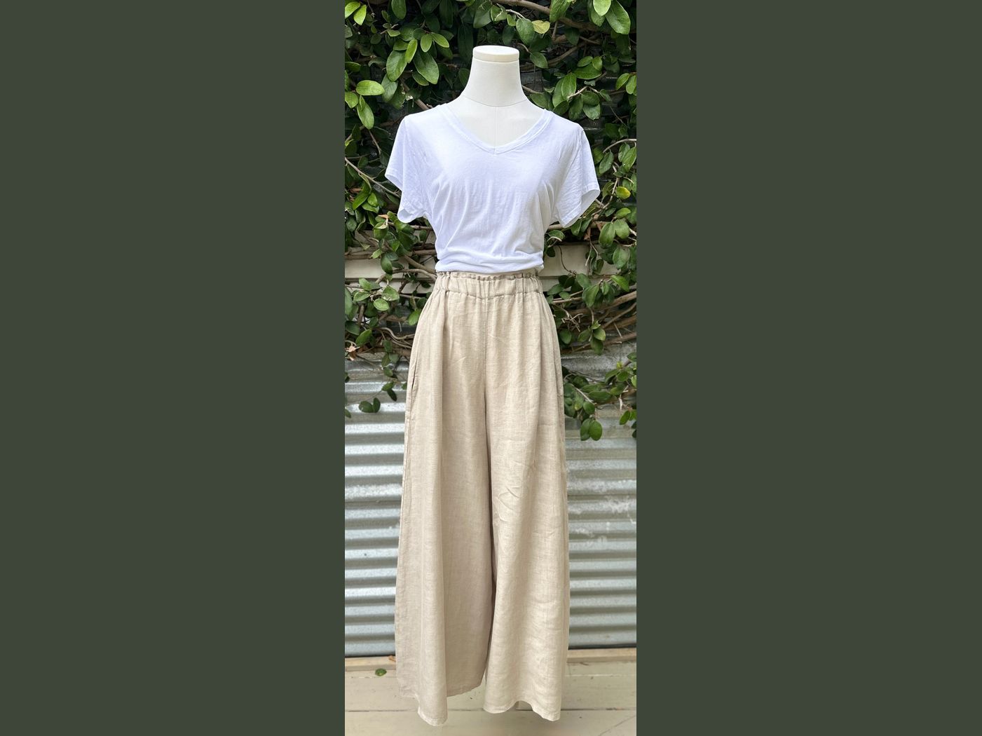linen wide leg pant (one size)