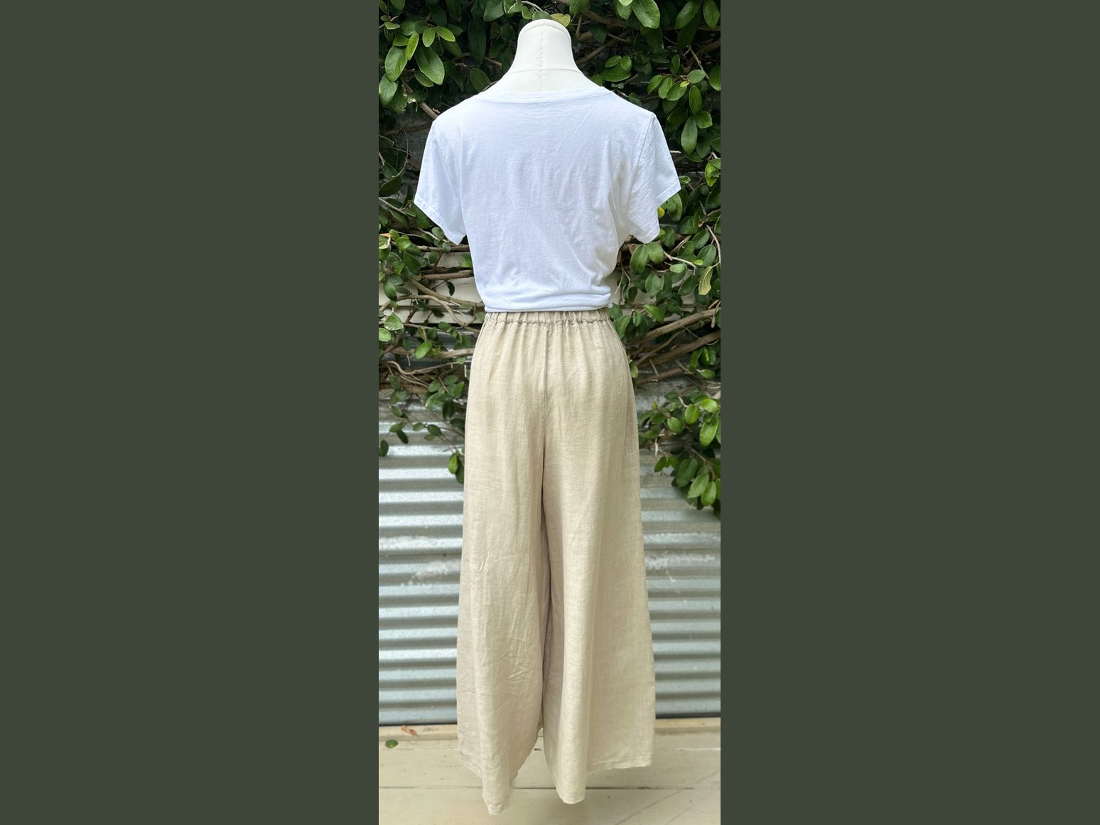 linen wide leg pant (one size)
