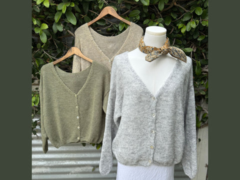 v-neck button cardigan sweater (one size)