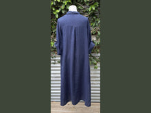 Load image into Gallery viewer, long linen collared tunic dress
