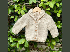 shawl collar baby cardigan