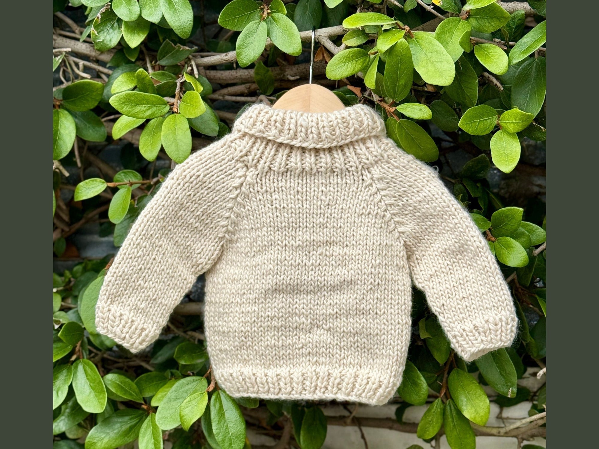 shawl collar baby cardigan