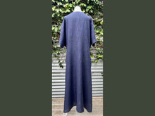 Load image into Gallery viewer, short sleeve v-neck linen long dress (one size)