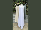 sleeveless long linen strappy dress (one size)