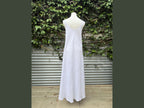 sleeveless long linen strappy dress (one size)