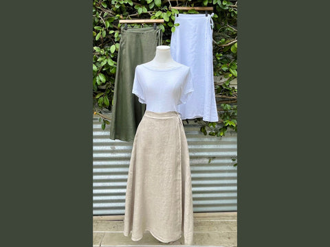 linen wrap skirt (one size)