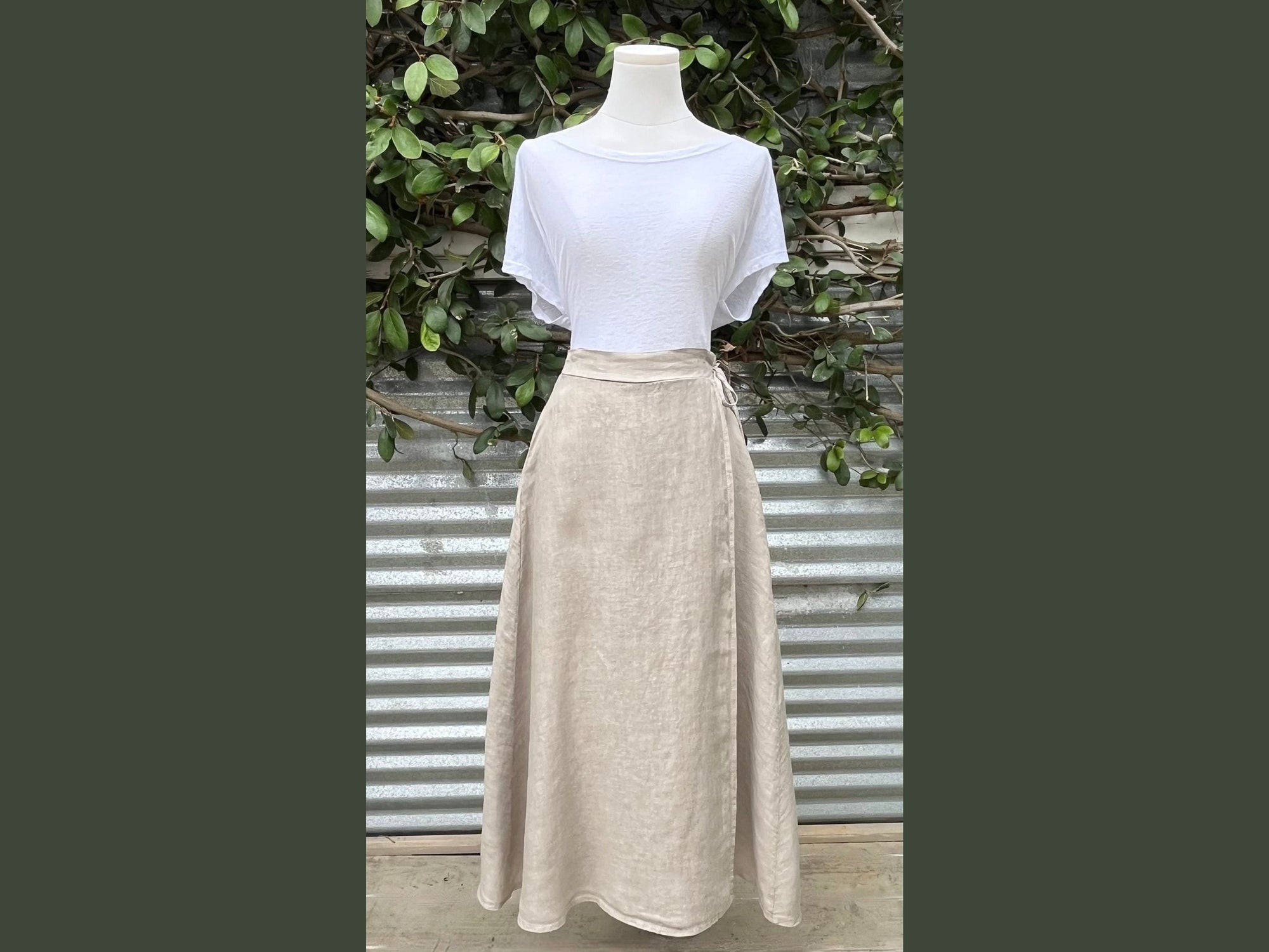 linen wrap skirt (one size)