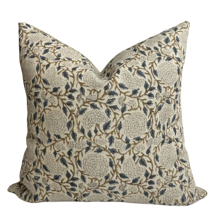 camilla block print pillow 20 x 20