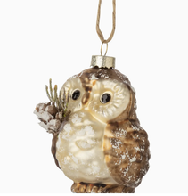 Load image into Gallery viewer, glass owl ornament