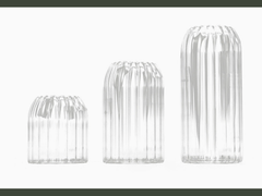 ribbed glass vase (available in three sizes)