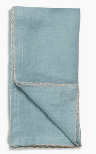 scalloped linen napkin s/4