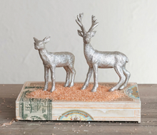 Load image into Gallery viewer, glitter mini resin deer