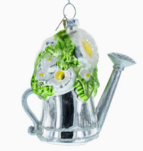 Load image into Gallery viewer, floral watering can ornament