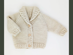 shawl collar baby cardigan