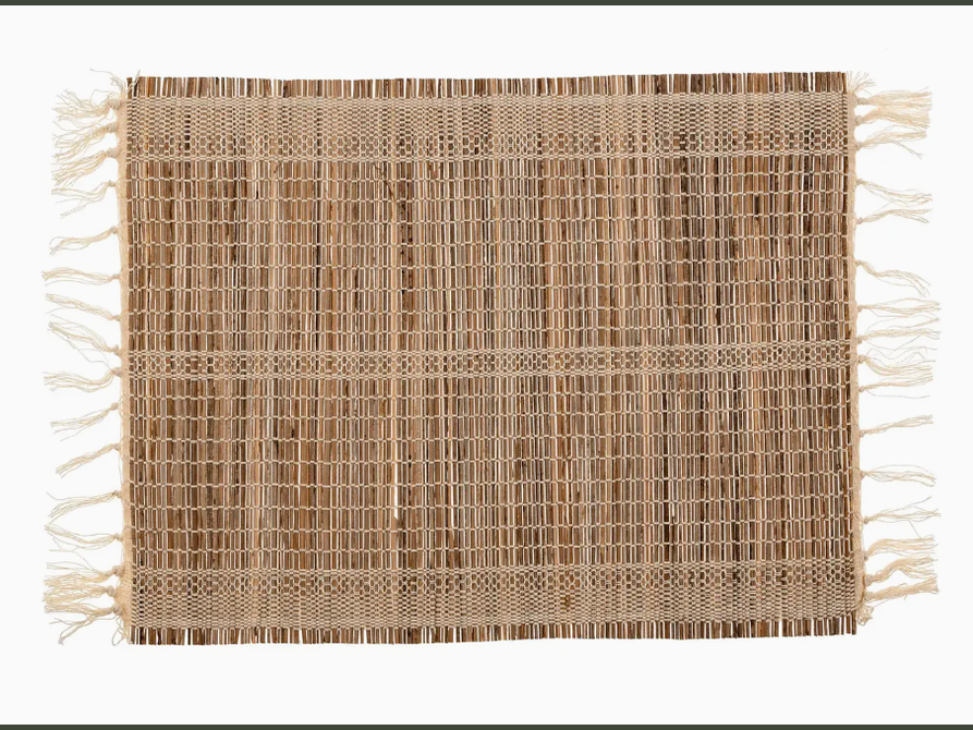 woven coconut table linens