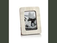 Load image into Gallery viewer, white bone inlay photo frame with rounded corners