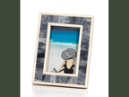 blue/ivory bone carved frame