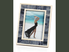 blue/ivory bone carved frame