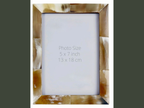 white horn photo frame