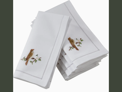 embroidered hem stitch napkin set of 4