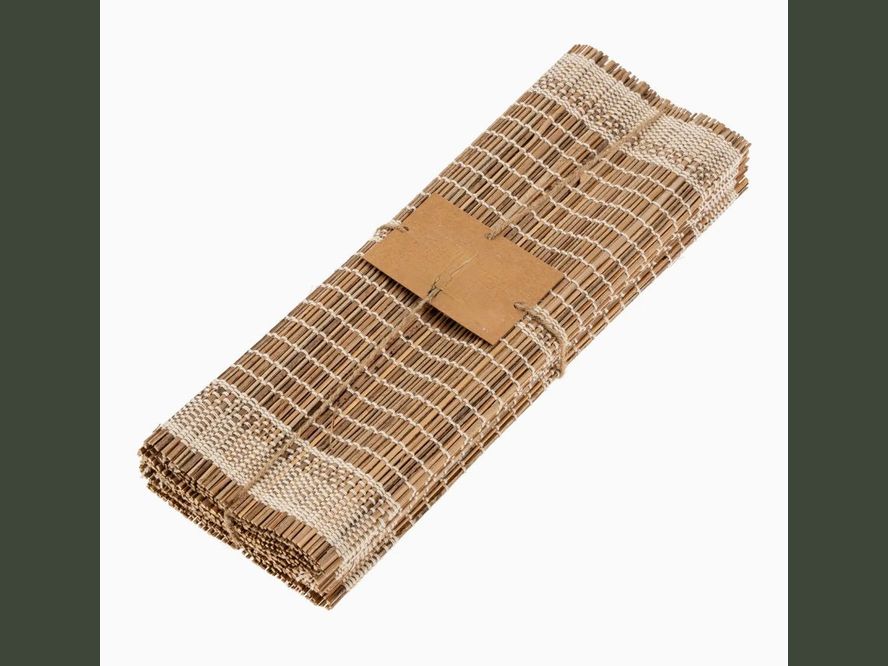 woven coconut table linens