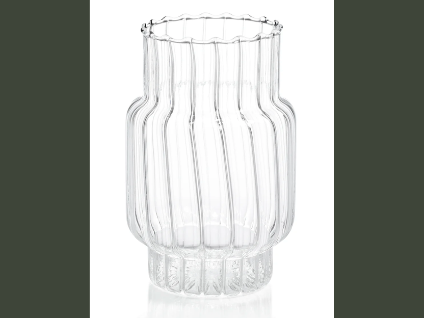 clear optic ribbed vase (available in two sizes)