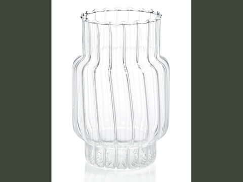 clear optic ribbed vase (available in two sizes)