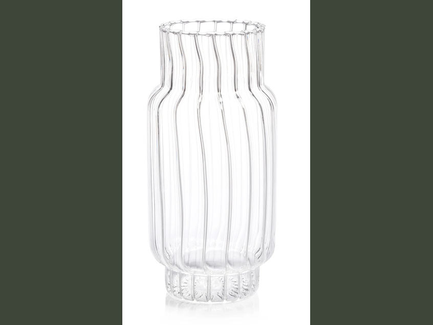 clear optic ribbed vase (available in two sizes)