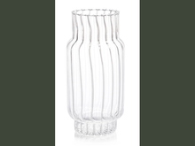 Load image into Gallery viewer, clear optic ribbed vase (available in two sizes)