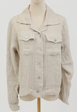 Load image into Gallery viewer, linen jean jacket (one size)