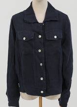 Load image into Gallery viewer, linen jean jacket (one size)