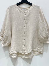 Load image into Gallery viewer, balloon sleeve button up blouse
