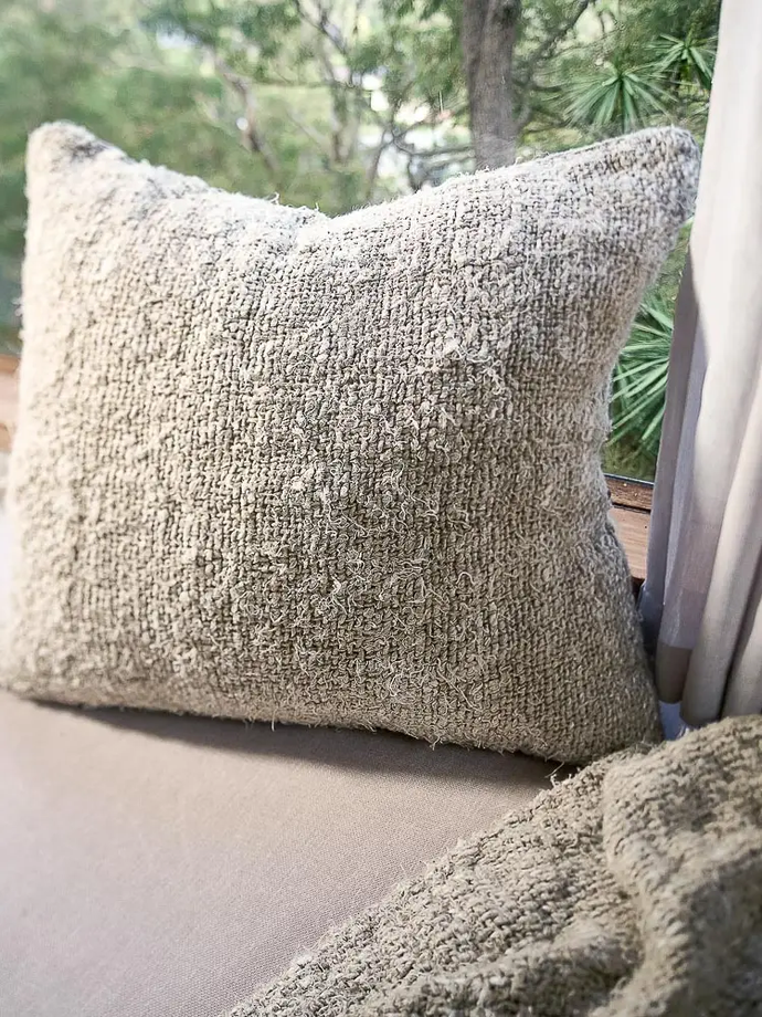 wabi textured linen pillow